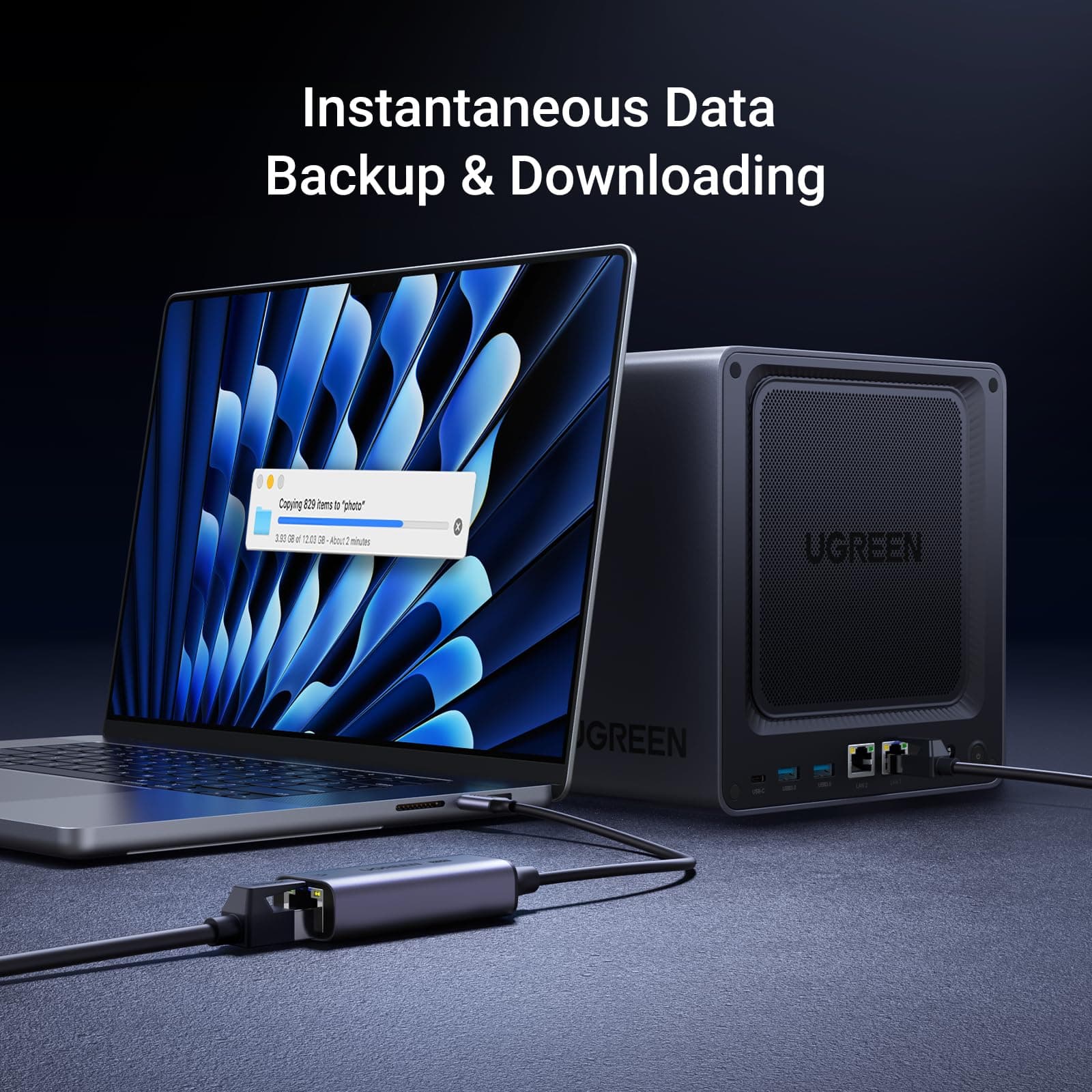 تبدیل USB-C به شبکه 2.5Gbps یوگرین CM648 کد 25052 — تصویر ۴
