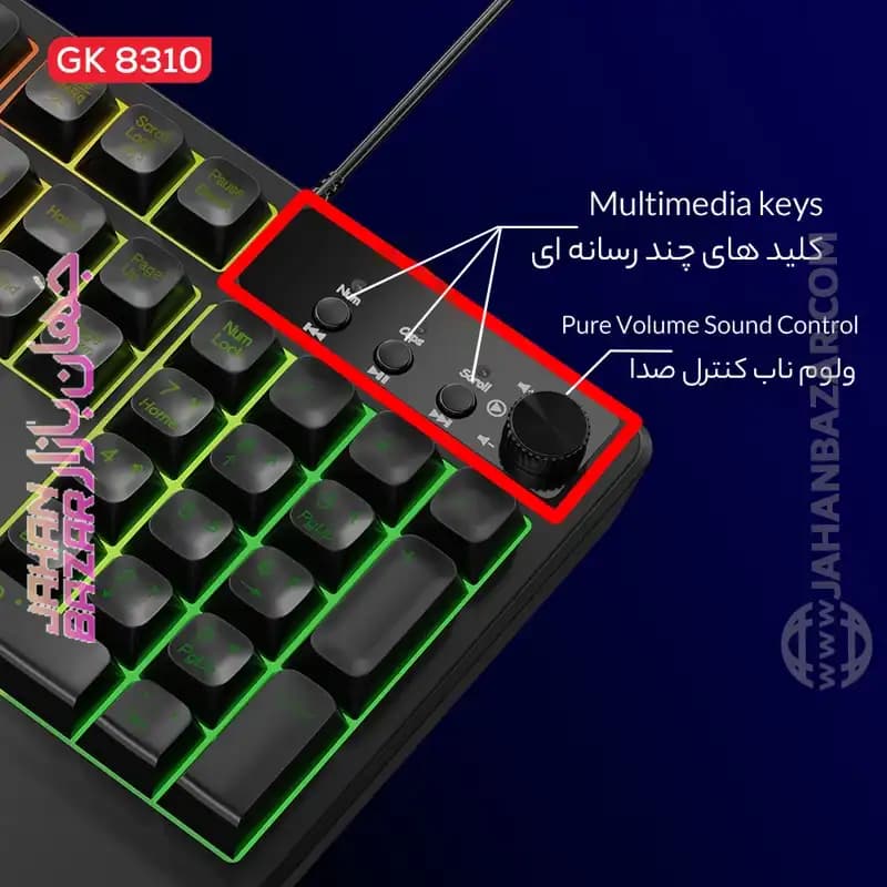 کیبورد گیمینگ شبه مکانیکال تسکو مدل GK 8310 Ares — تصویر ۱۱