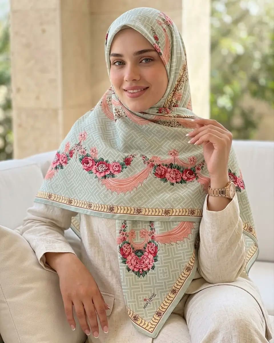 روسری ابریشم کد Mrs153 — تصویر ۷