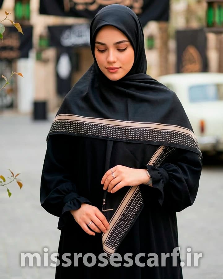روسری نخی قواره 140 طرح امضا سری سوم — تصویر ۳
