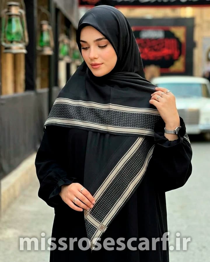 روسری نخی قواره 140 طرح امضا سری دوم — تصویر ۸