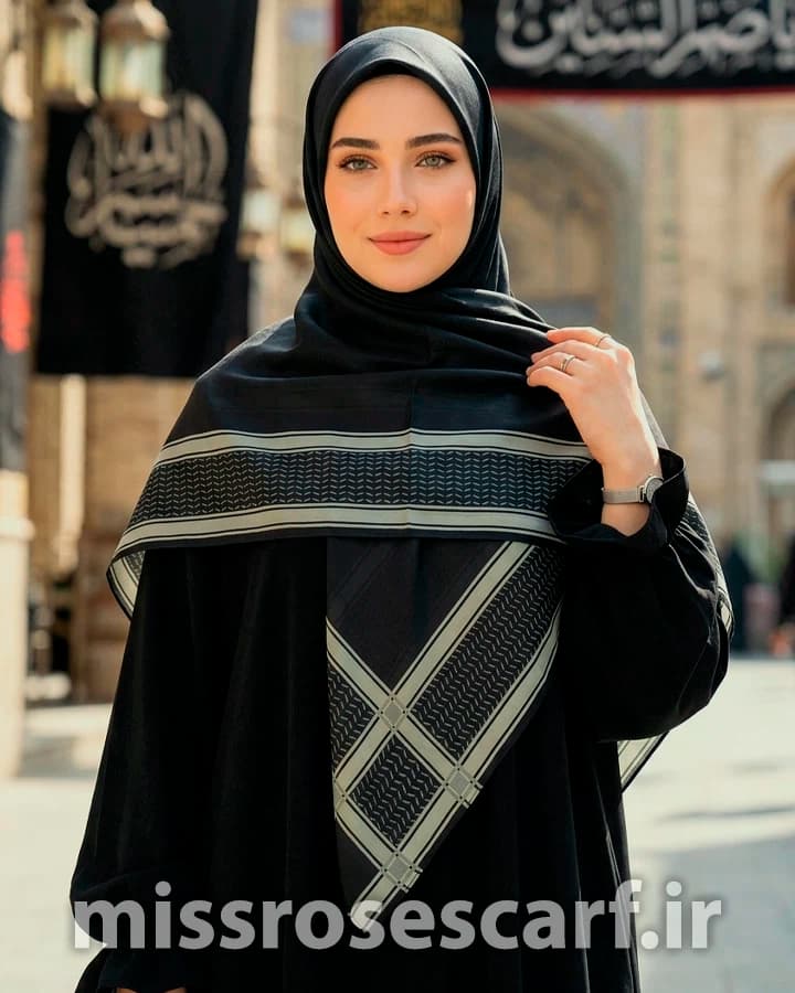روسری نخی قواره 140 طرح امضا سری دوم — تصویر ۴
