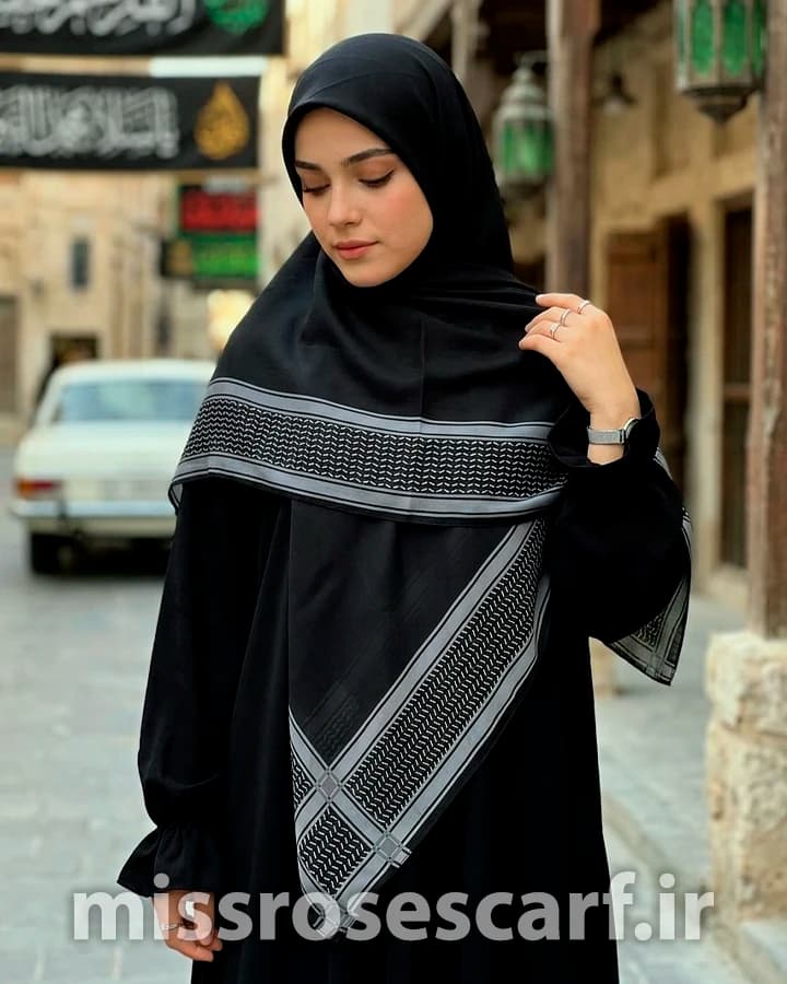 روسری نخی قواره 140 طرح امضا سری دوم — تصویر ۳