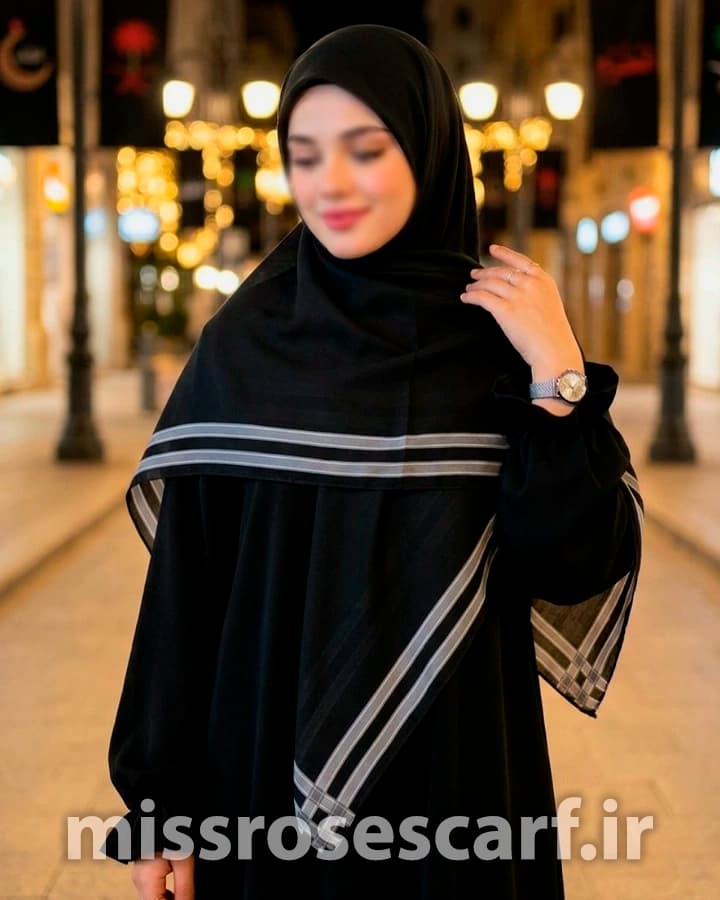 روسری نخی قواره 140 طرح امضا سری اول — تصویر ۹