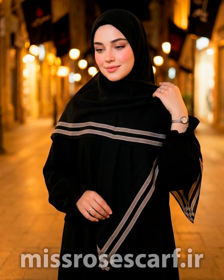 روسری نخی قواره 140 طرح امضا سری اول — تصویر ۸