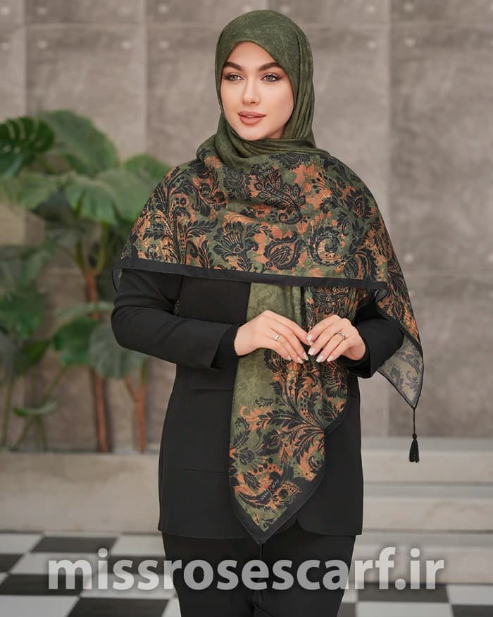 روسری نخی قواره 140 کد Tak118