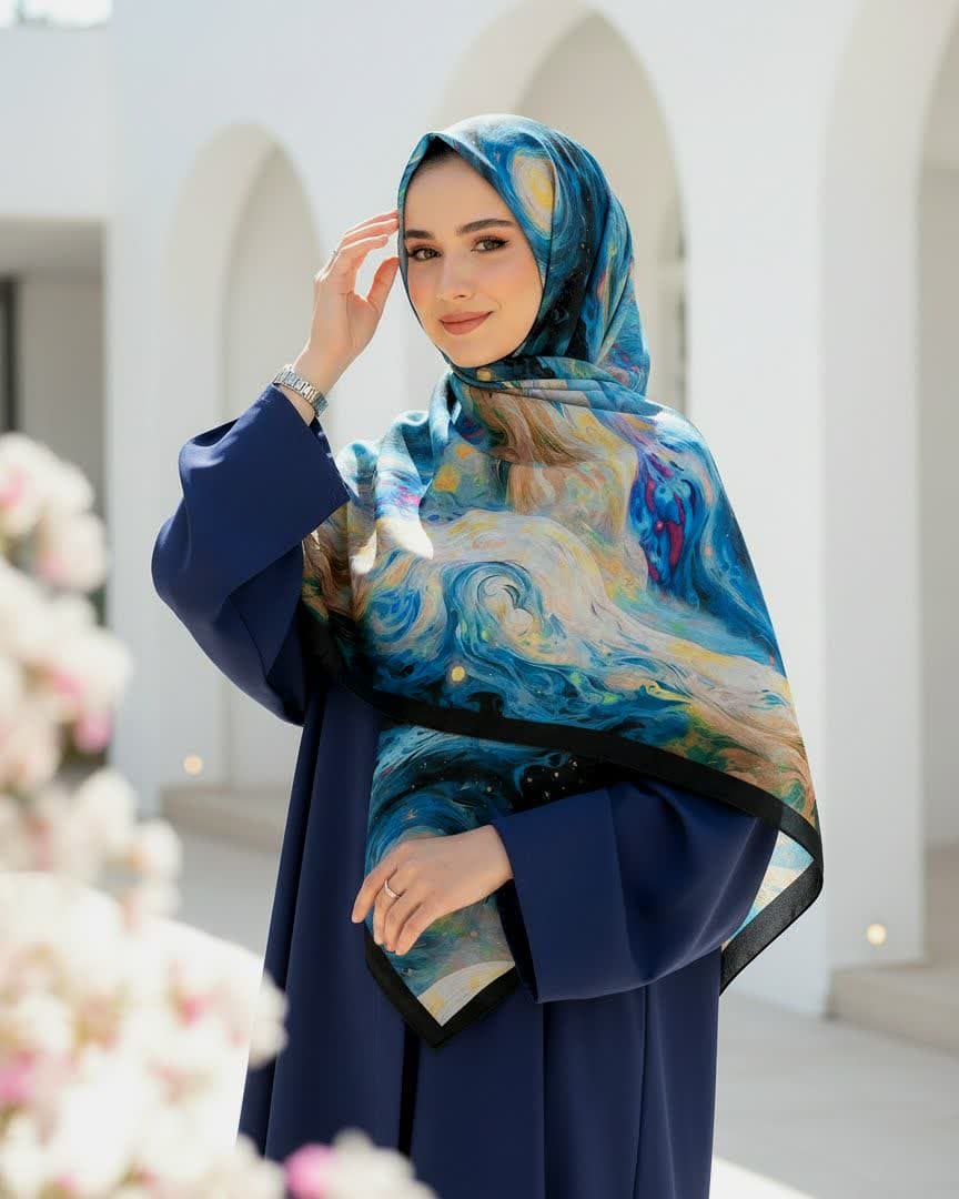روسری نخی قواره 140 کد Tak112