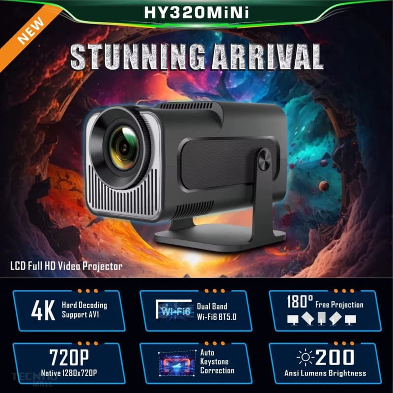 ویدیو پروژکتور کامپکت HY320 Mini _ سیستم عامل اندروید — تصویر ۱۰