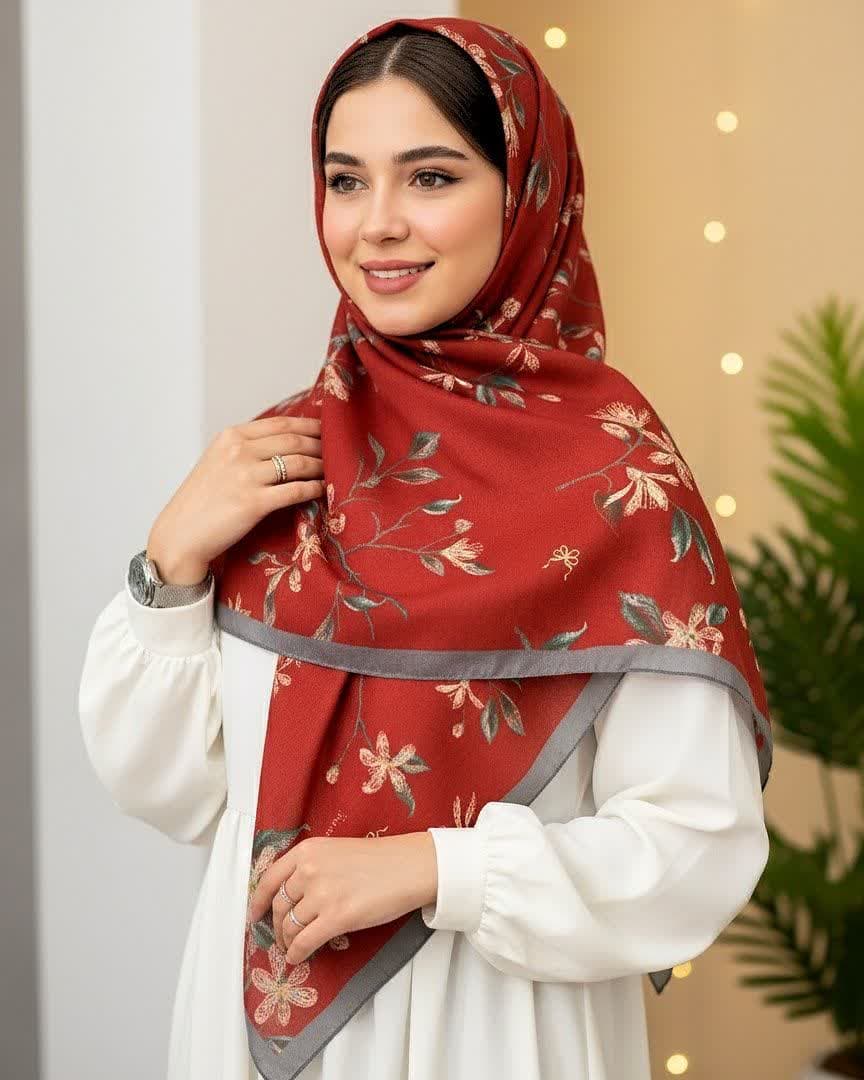 روسری نخی قواره 140 کد Tak028 — تصویر ۴