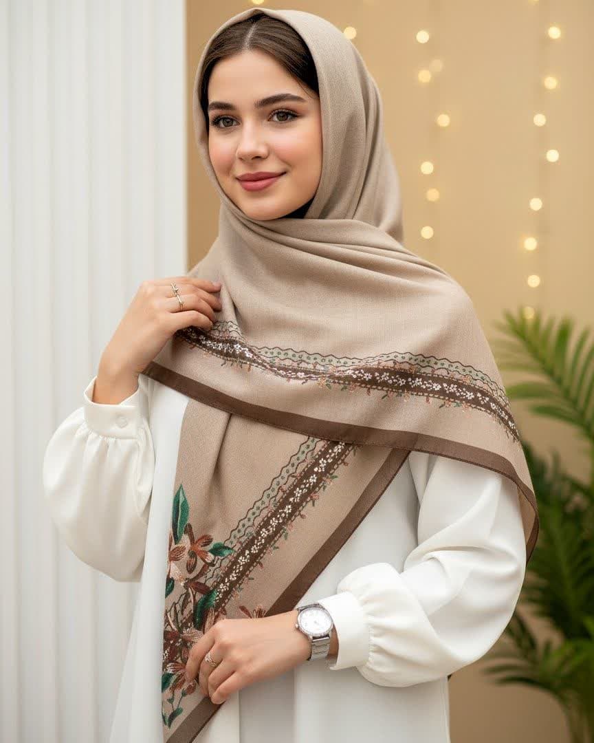 روسری نخی قواره 140 کد Tak028 — تصویر ۶