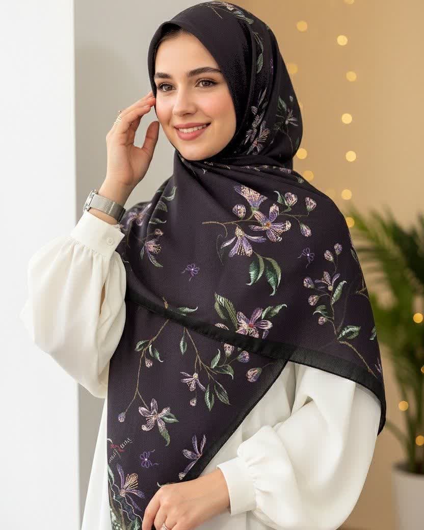 روسری نخی قواره 140 کد Tak028 — تصویر ۲