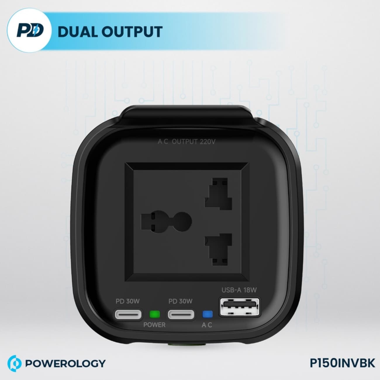 اینورتر و شارژر فندکی خودرو 220 ولت 150 وات _ Power Inverter — تصویر ۳