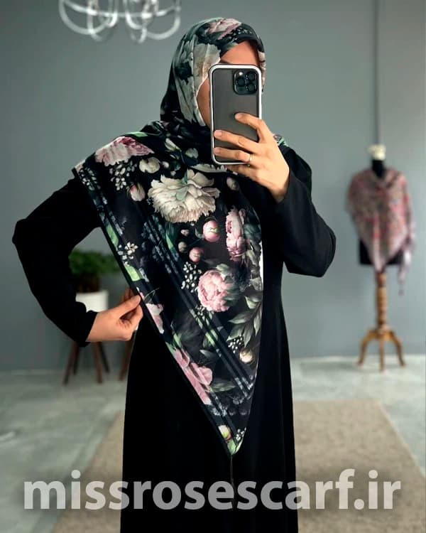 روسری نخی قواره 140 کد Tak020 — تصویر ۴