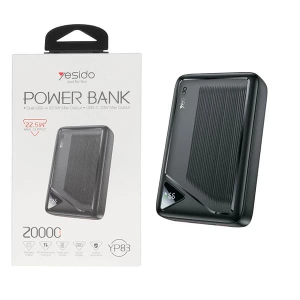 پاوربانک 22.5 وات یسیدو مدل YP83 ظرفیت 20000 میلی‌آمپرساعت — تصویر ۵