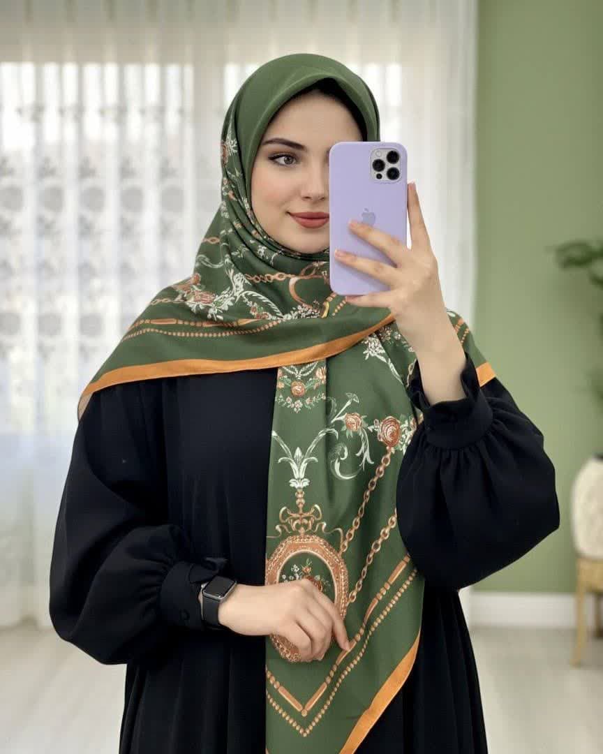 روسری نخی قواره 140 کد Tak018 — تصویر ۴