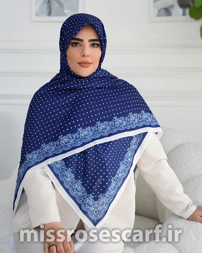 روسری نخی قواره 140 کد Tak011 — تصویر ۳