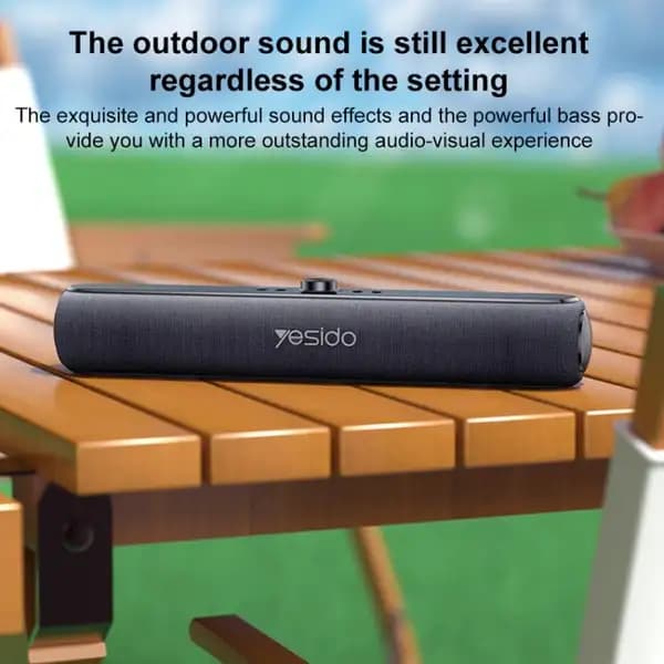 اسپیکر بلوتوثی 20 وات قابل حمل یسیدو مدل YESIDO YSW42 HiFi Sound Desktop Soundbar — تصویر ۱۲