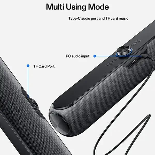 اسپیکر بلوتوثی 20 وات قابل حمل یسیدو مدل YESIDO YSW42 HiFi Sound Desktop Soundbar — تصویر ۴
