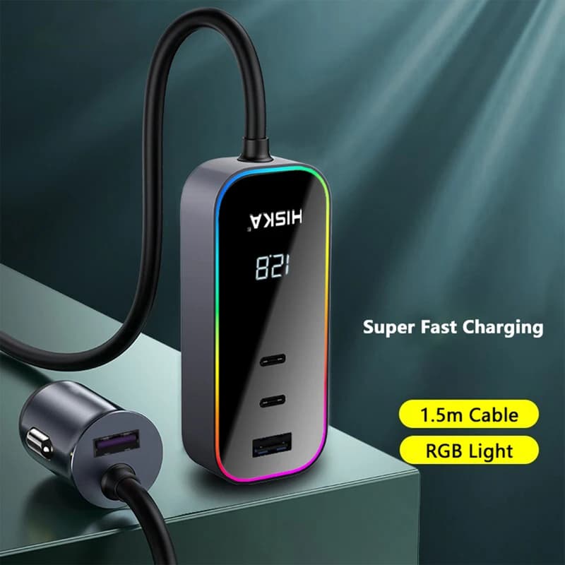 شارژر فندکی 120 وات هیسکا مدل HCC-328 — تصویر ۶