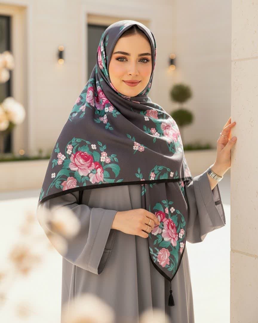روسری کرپ نخ کد Mrs105