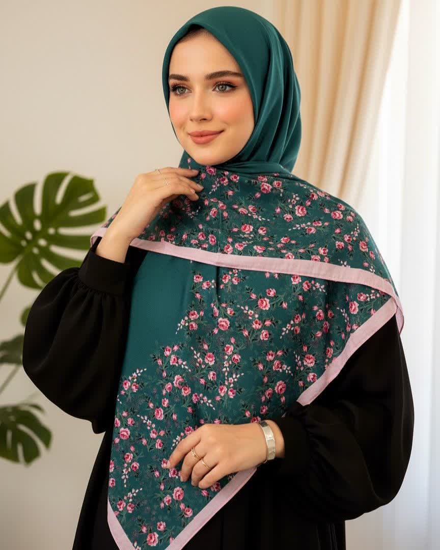 روسری کرپ نخ کد Mrs059 — تصویر ۱۰