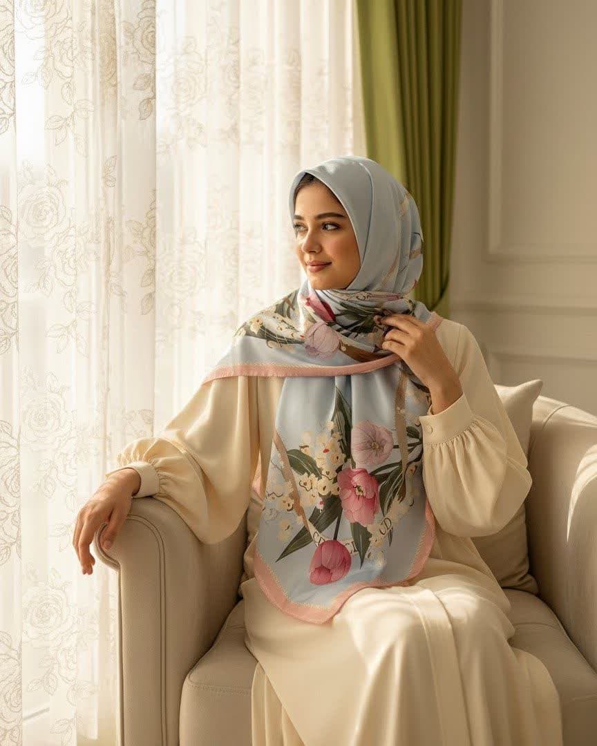 روسری ابریشم کد Mrs050 — تصویر ۸