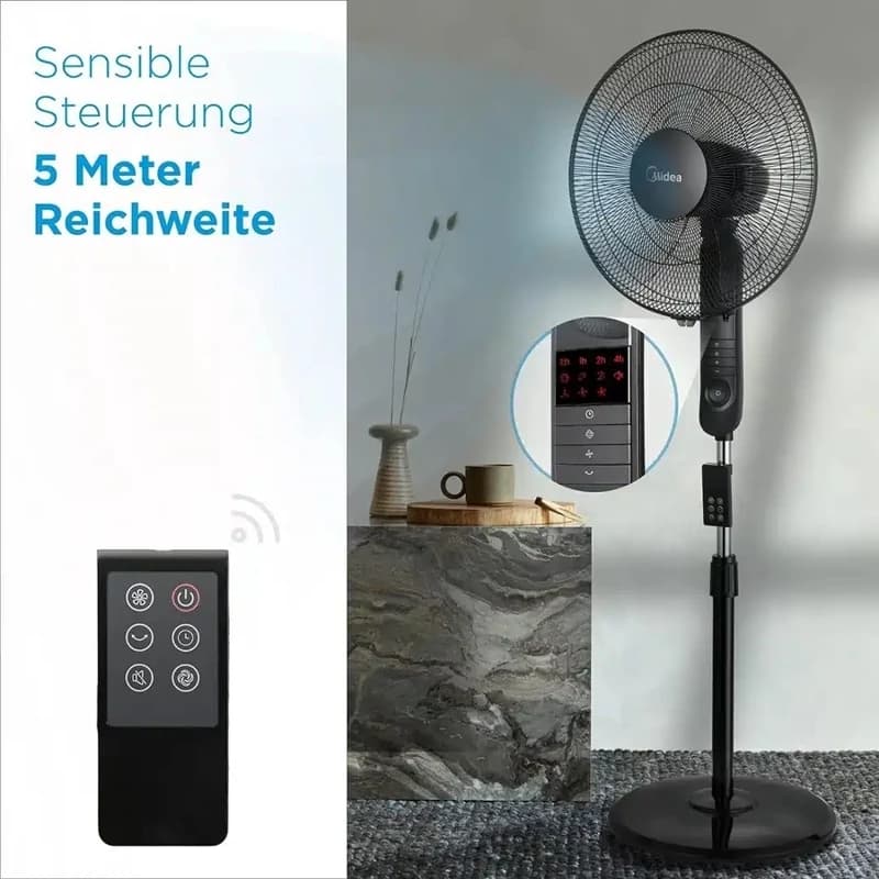 پنکه ایستاده میدیا کنترلدار مدل FS40-15FR midea — تصویر ۹