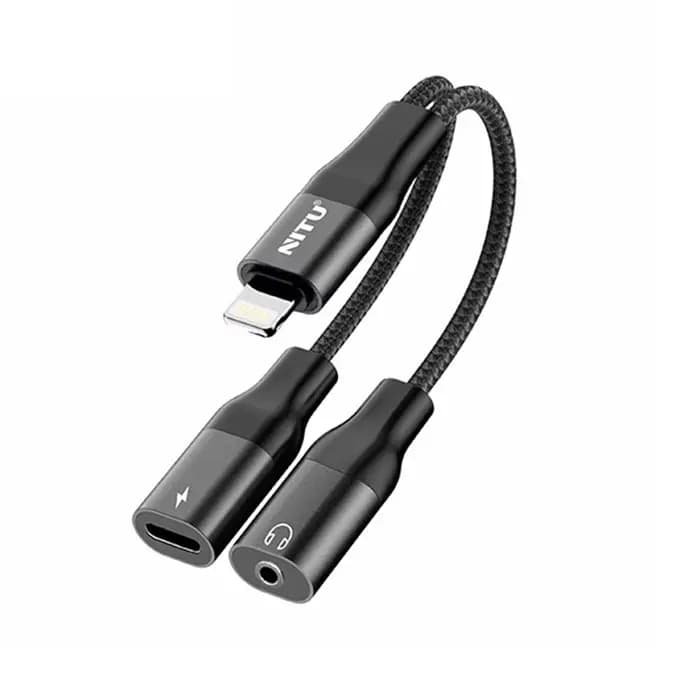 کابل شارژ (تبدیل) و صدا AUX لایتنینگ Lightning نیتو مدل NITU NX024