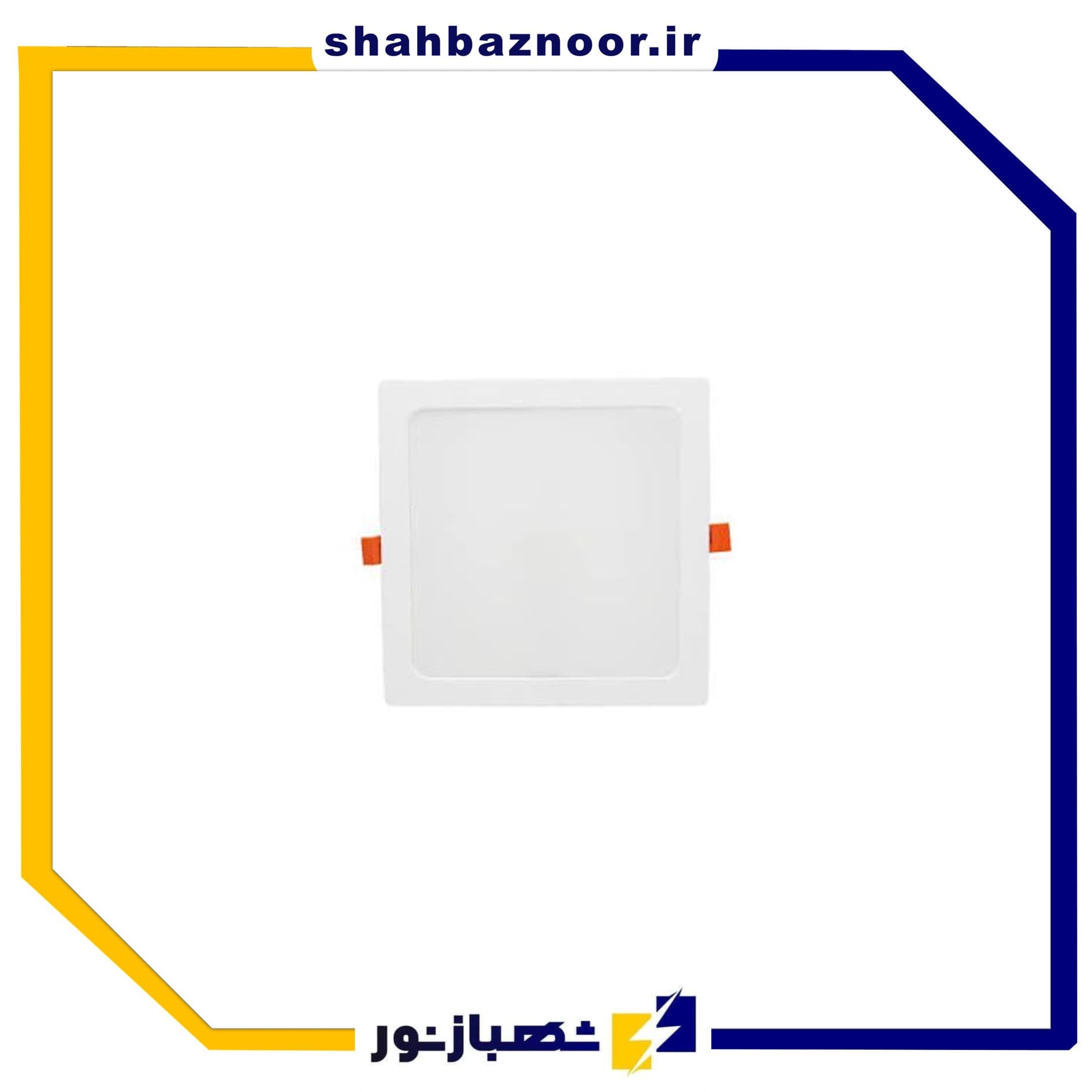 پنل مربع توکار 18 وات شاهچراغ مدل افرا مهتاابی
