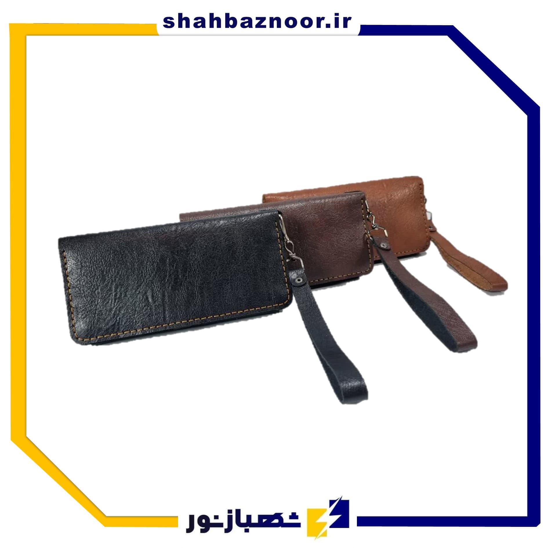 کیف پول چرم کیهان با جیب موبایل — تصویر ۴
