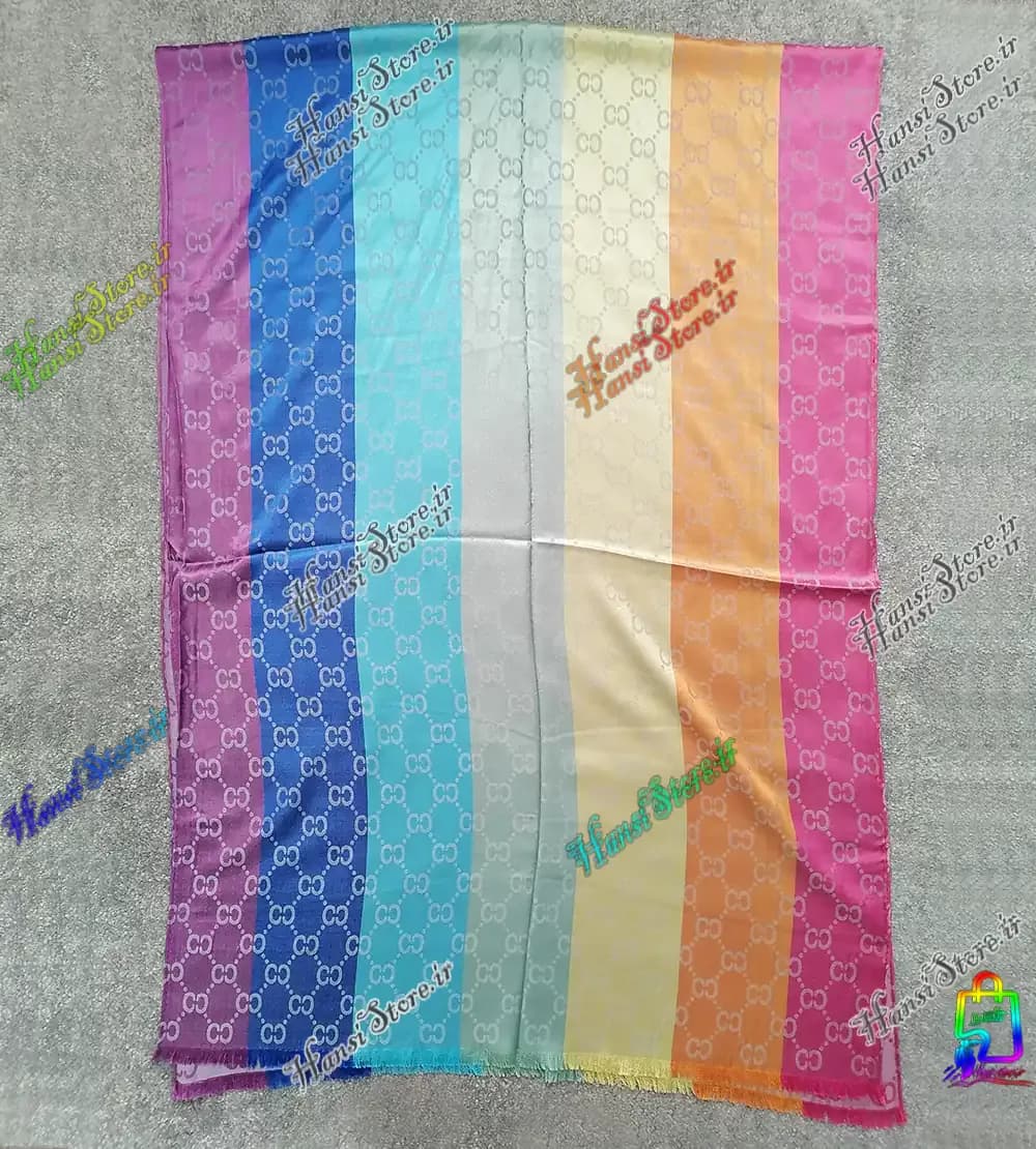 شال ابریشم طرح cc — تصویر ۵