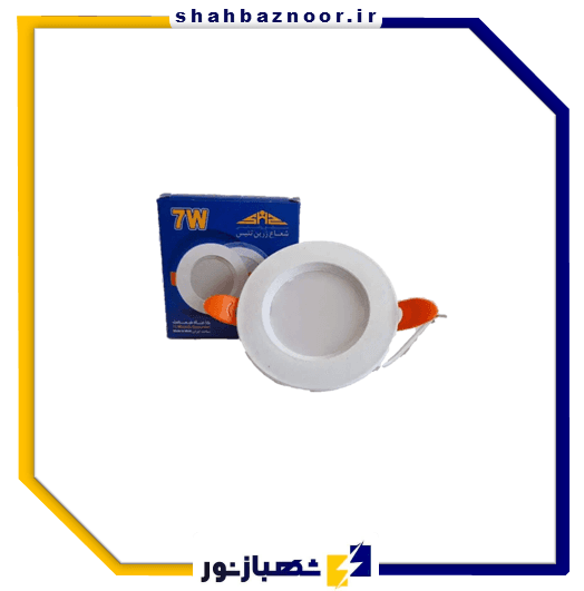 شعاع زرین پنل 7 وات دور ساده توکار کد 05 — تصویر ۳