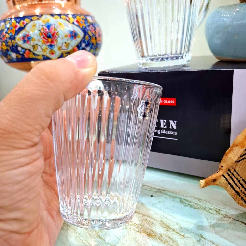 لیوان دسته دار آتن شیاردار 6 عددی کادویی — تصویر ۸