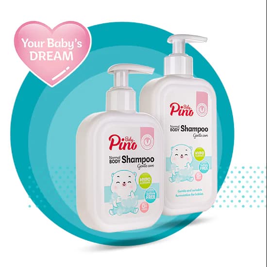 شامپو بدن 200 و 350 میل پینو بی بی pino baby