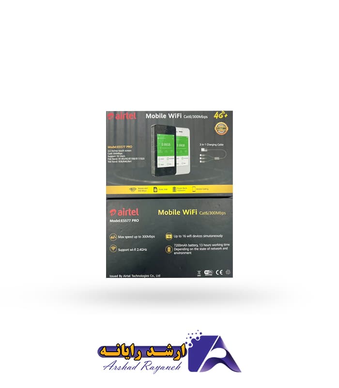 مودم همراه جیبی ایرتل مدل Airtel E5577 PRO 4G دو سیم کارت — تصویر ۱۲