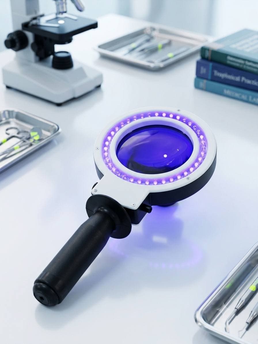 وود لامپ شارژی LED پزشکی | دستگاه تشخیص پوست UV 365nm