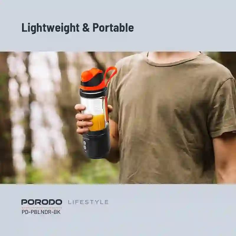 مخلوط کن قابل حمل پرودو Porodo Dual Spin Clockwise Reverse Portable Blender PD-PBLNDR ظرفیت 0.7 لیتر — تصویر ۵