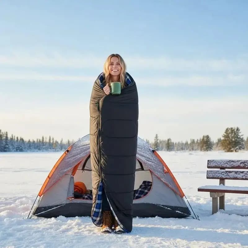 کیسه خواب کمپینگ گرین لاین Green Lion Sleep Mate Camping Sleeping Bag GNSMCPSLBGBK (ارسال فوری تهران) — تصویر ۷