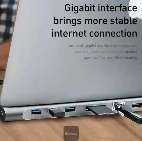 هاب تایپ سی 11 پورت بیسوس Baseus Elitejoy 11-Port Type-C Hub Adapter CATSX-G0G (ارسال فوری تهران) — تصویر ۱۲