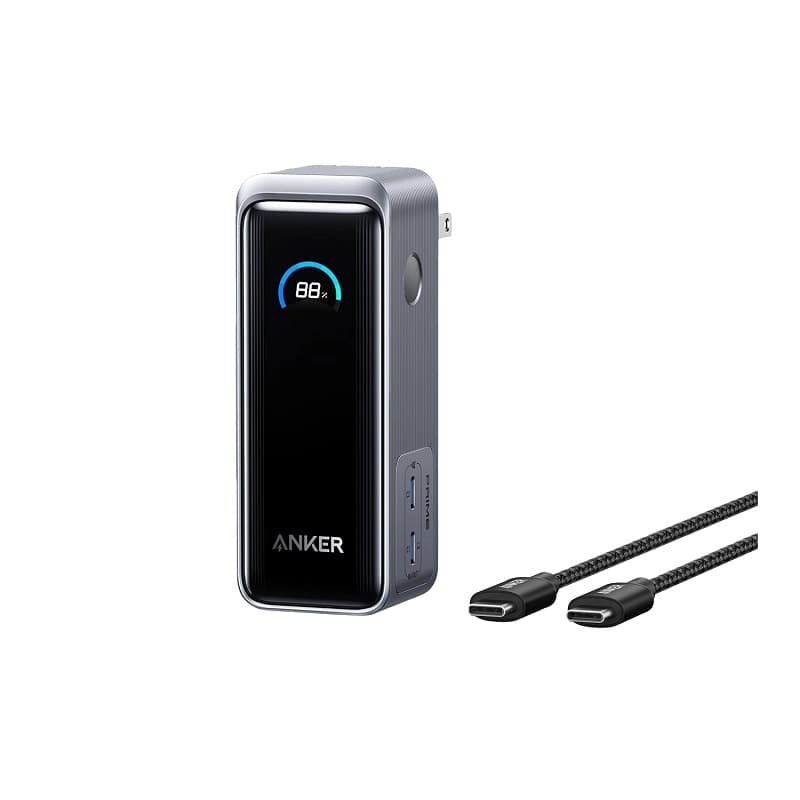 پاوربانک 9600 و شارژر دیواری انکر Anker A1339 Prime Power Bank توان 65 وات همراه با کابل متصل — تصویر ۷