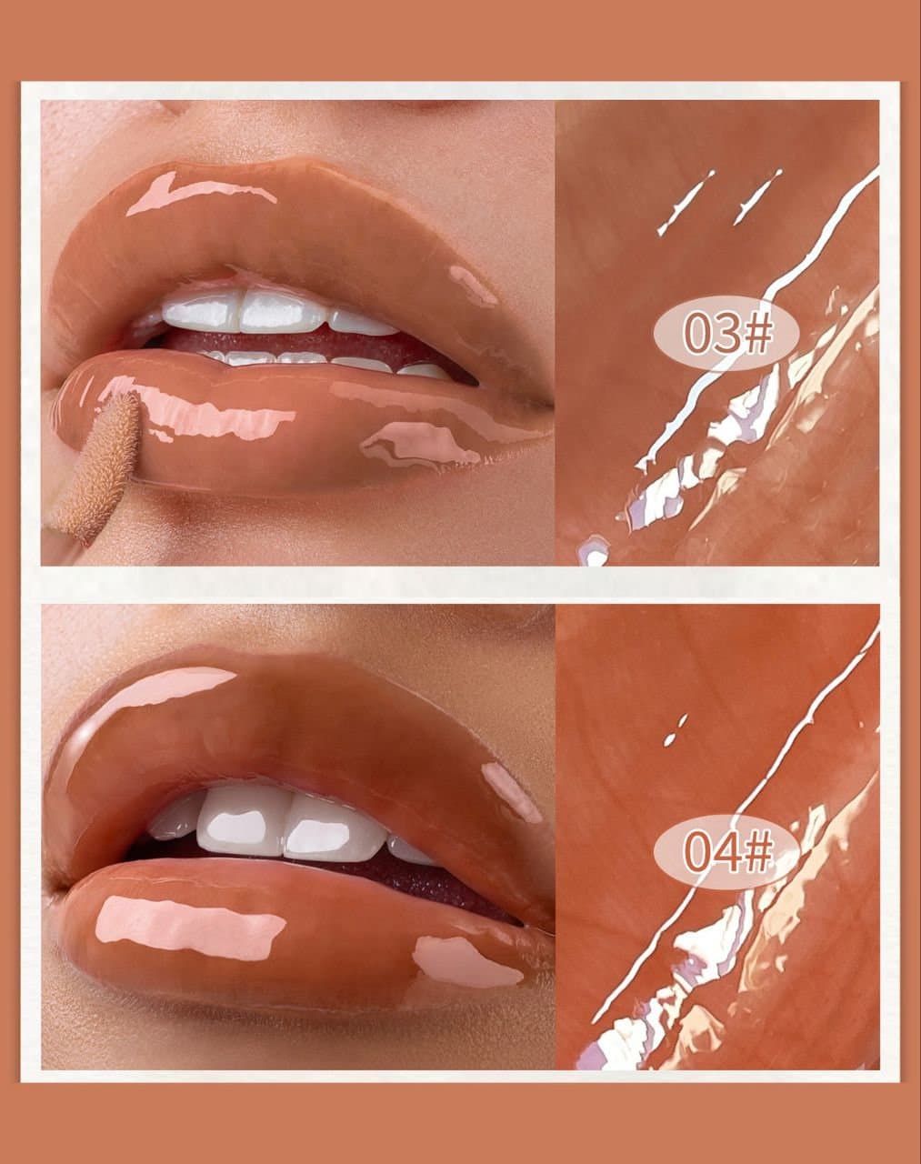 لیپ گلاس شکلاتی دوپ گیسو OLIBOLLA — تصویر ۱۱