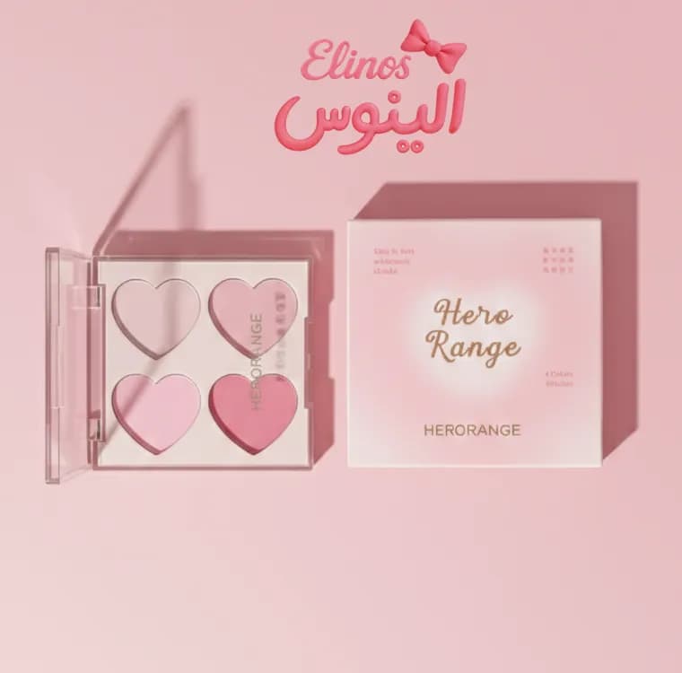 پلت رژگونه قلبی ۴ رنگ پرنسسی HERORANGE — تصویر ۹