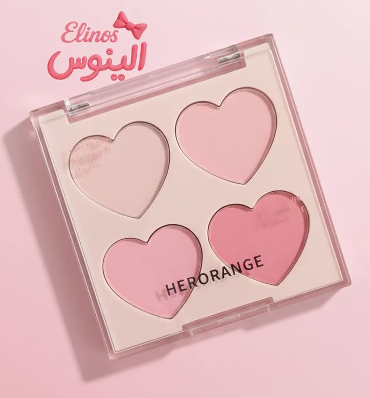پلت رژگونه قلبی ۴ رنگ پرنسسی HERORANGE — تصویر ۸