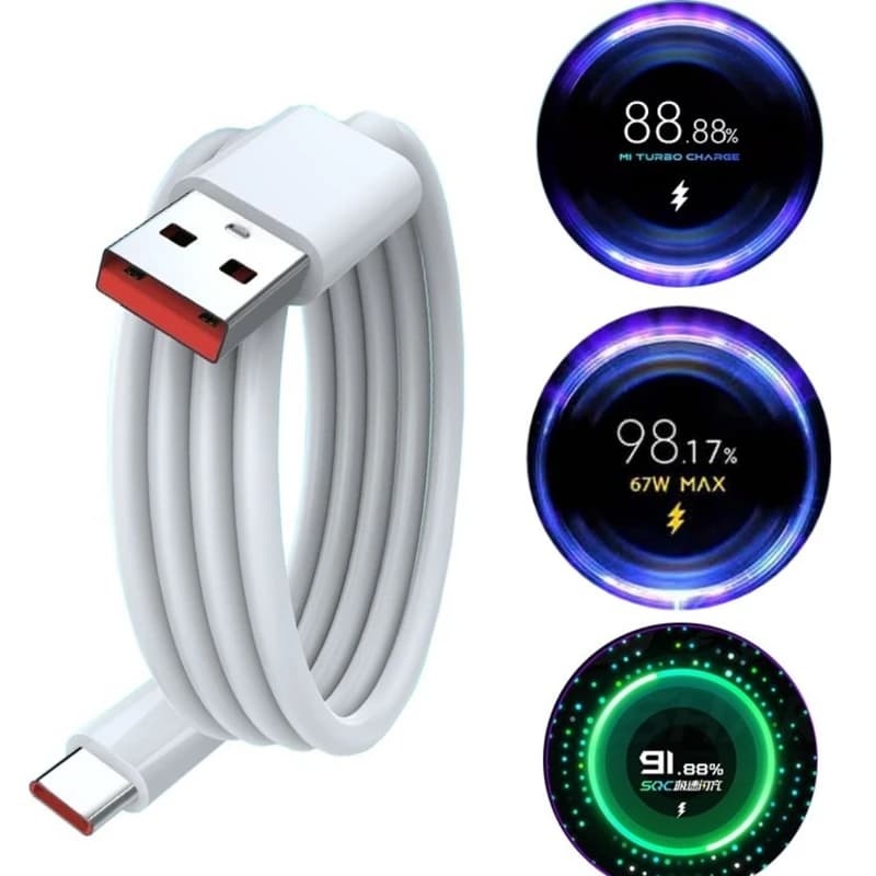 کابل شارژ USB به USB-C شیائومی مدل Fast Charge 67W به طول 1 متر — تصویر ۲