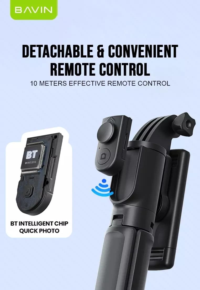 مونوپاد و سه پایه شاتر دار باوین مدل Bavin AP-10 Selfie Stick — تصویر ۲