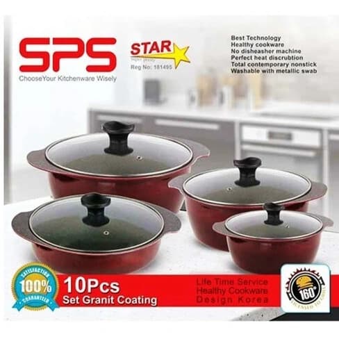 سرویس قابلمه 10پارچه چدن گرانیتی SPS — تصویر ۲