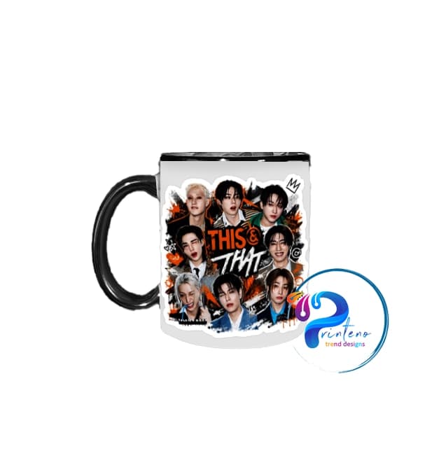 ماگ سرامیکی طرح Stray Kids (استری کیدز) – مدل This & That با دسته مشکی