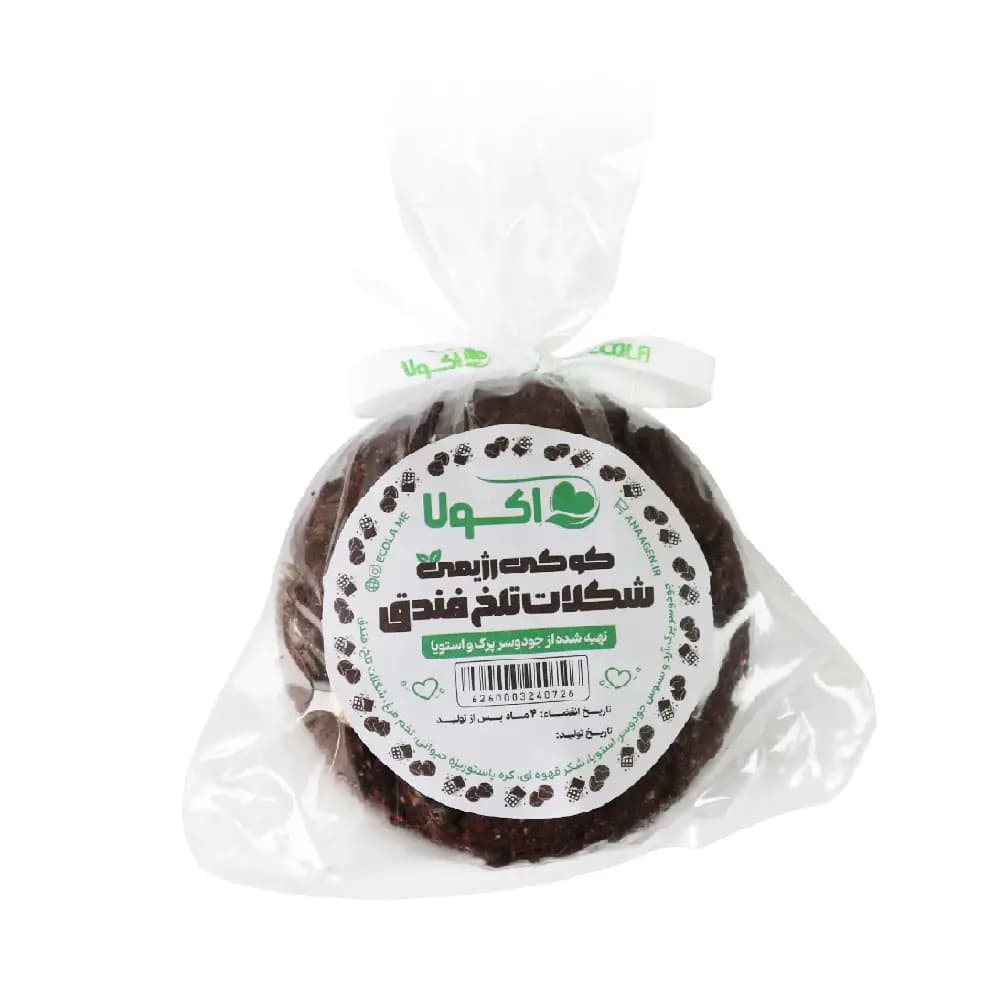 کوکی رژیمی شکلات تلخ فندق اکولا 90 گرمی — تصویر ۵