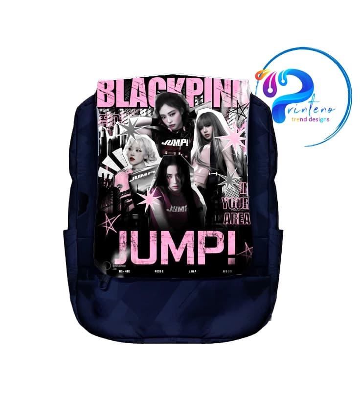 کیف کوله‌پشتی دخترانه طرح بلک پینک (Blackpink) با چاپ باکیفیت و طراحی خاص