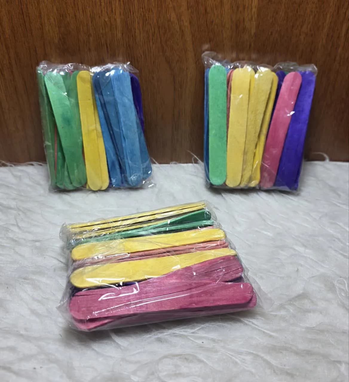 چوب بستنی رنگی پهن